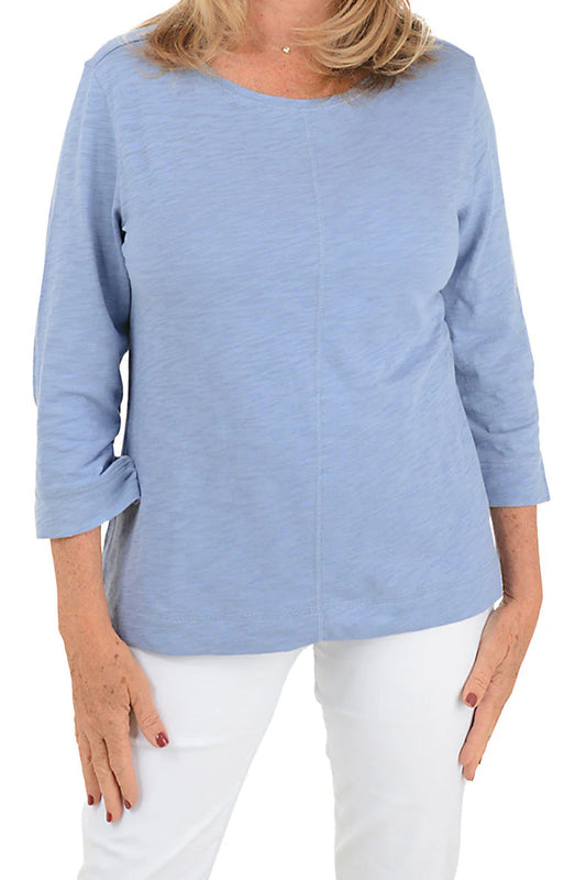 Boatneck Coverstitch Tee  | Habitat Clothing