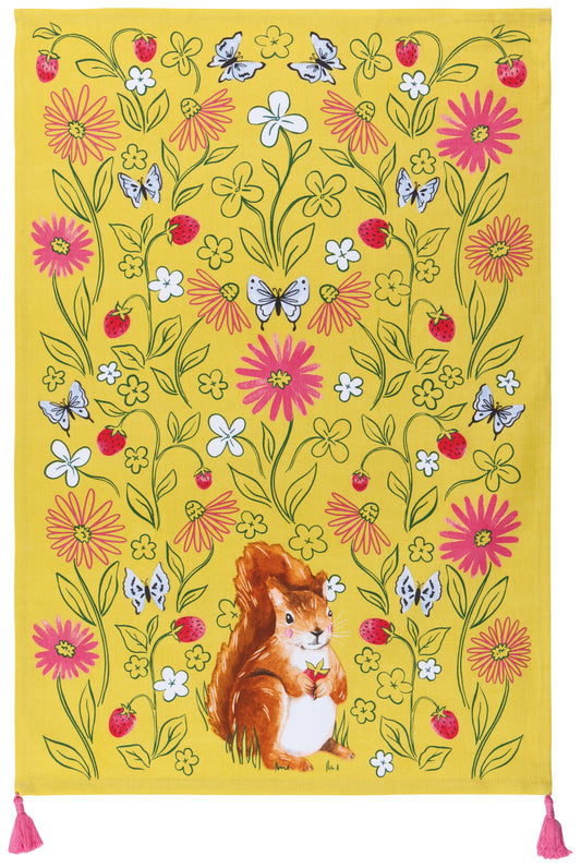 Mr. Squirrel Print Tea Towel | Danica