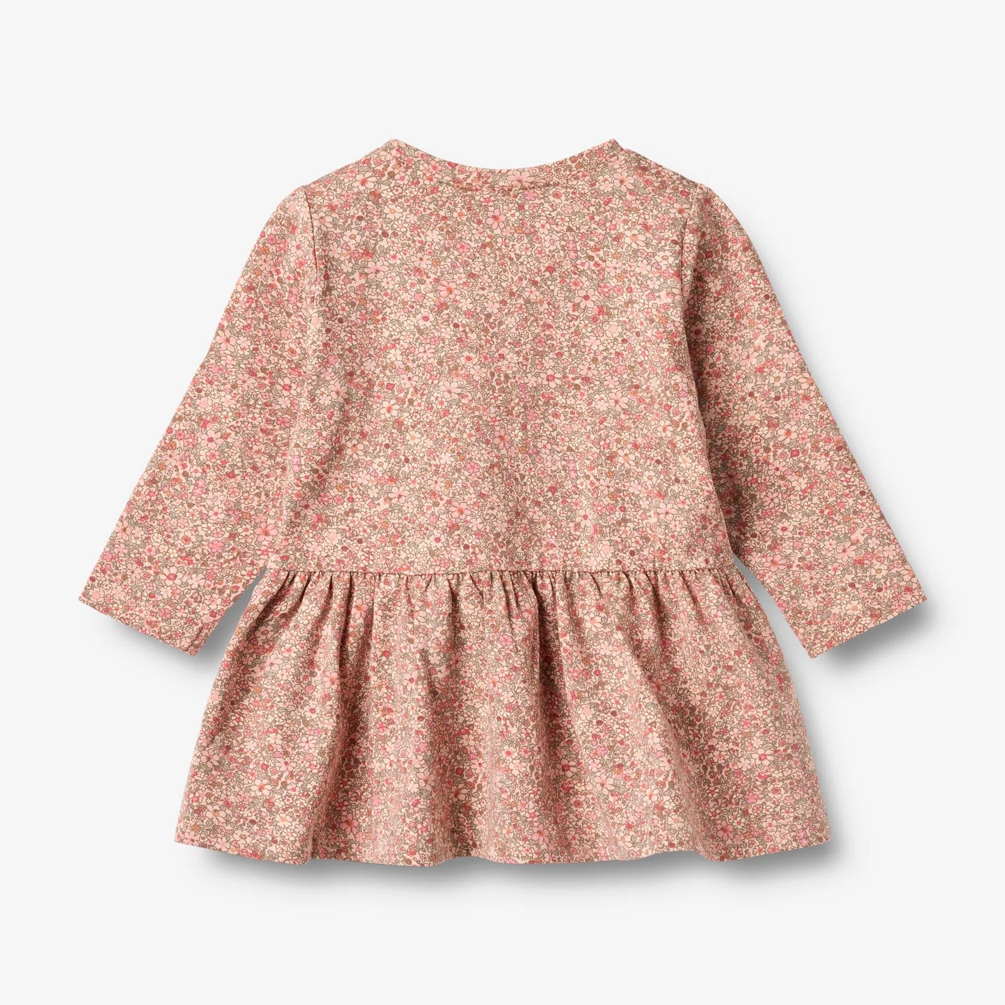 Bessie Jersey Dress - Rose Dust Flower Meadow | Wheat