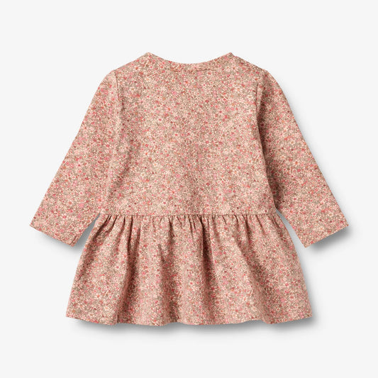 Bessie Jersey Dress - Rose Dust Flower Meadow | Wheat