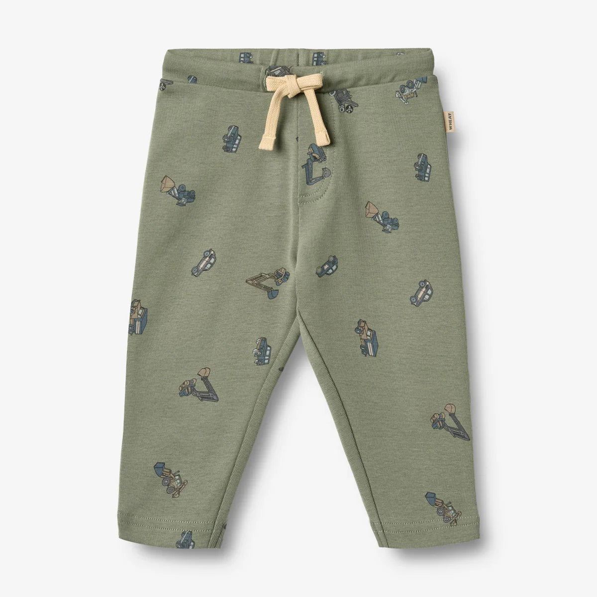 Manfred Jersey Pants - Dusty Green Cars | Wheat