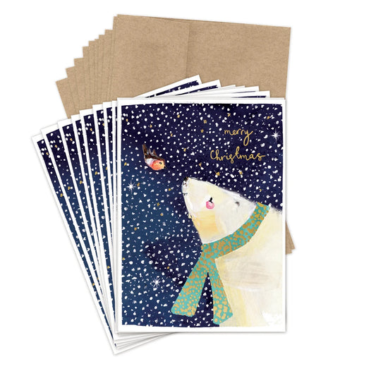 Polar Bear & Bird Holiday Boxed Cards | Biely & Shoaf