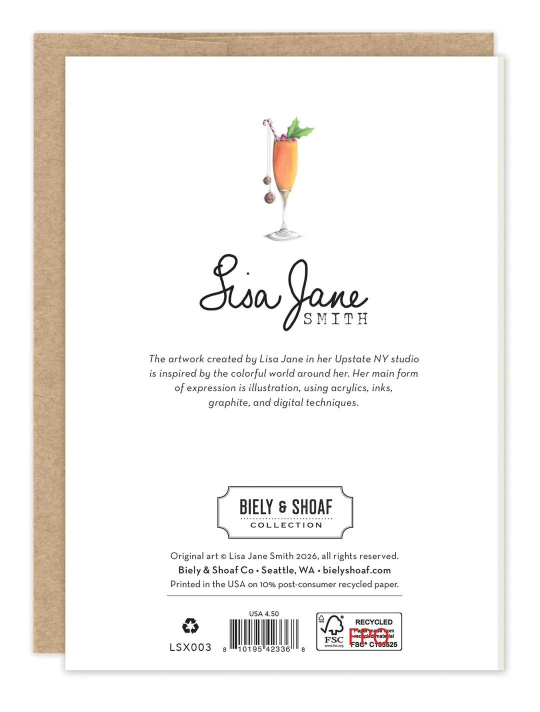 Making Spirits Bright Cocktail Holiday Card | Biely & Shoaf