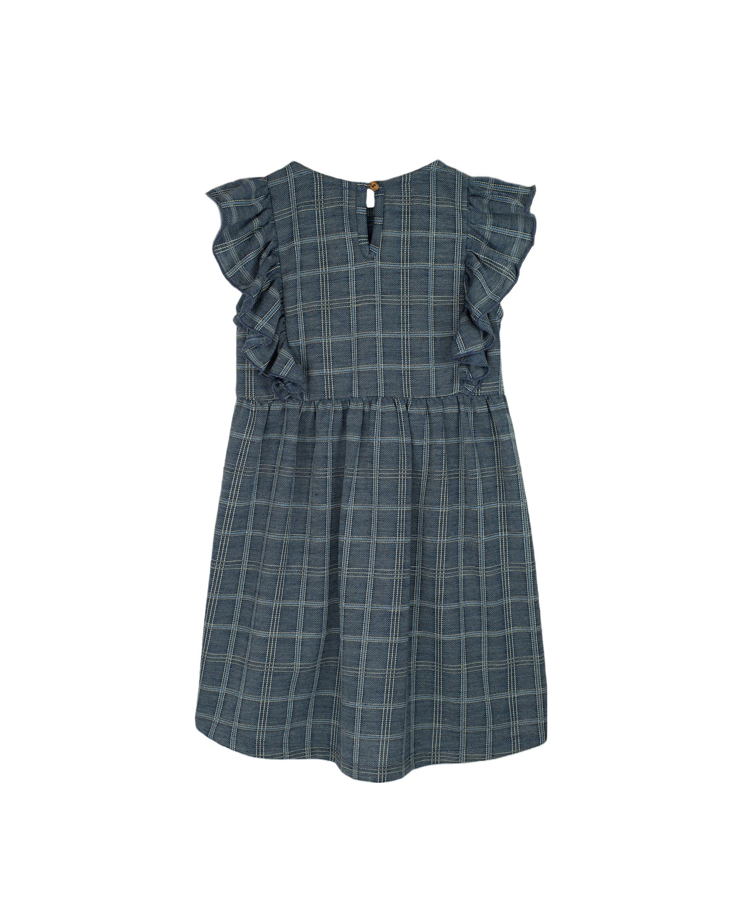 Miro Ruffle Dress - Navy | Fliink