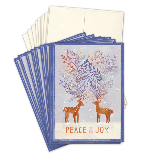 Peace & Joy Reindeer Boxed Cards | Biely & Shoaf