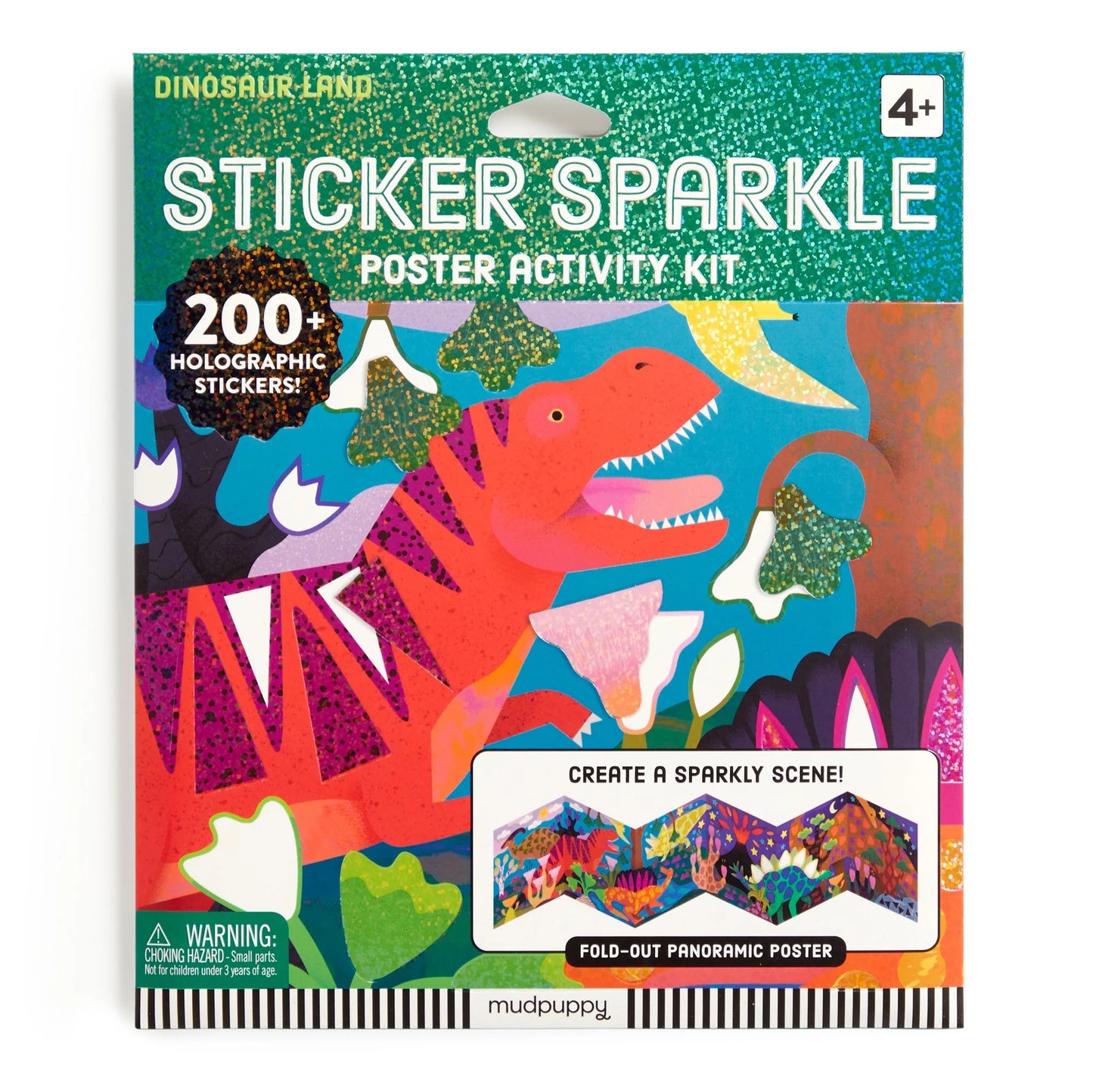 Dinosaur Land Sticker Sparkle Activity Kit | Mudpuppy