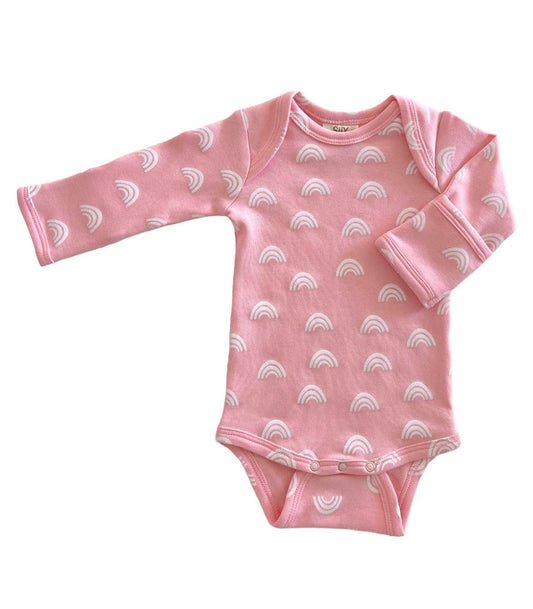 Blush Rainbow Organic Bodysuit | Siix Collection