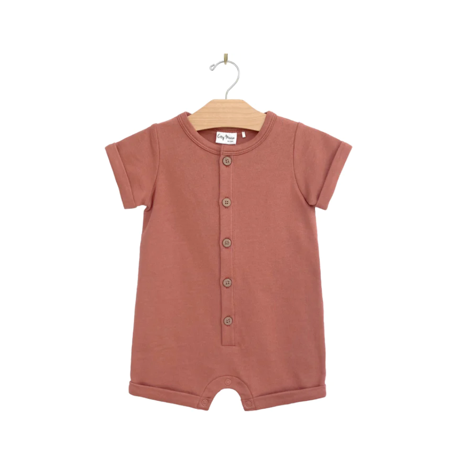 Short Button Romper | City Mouse