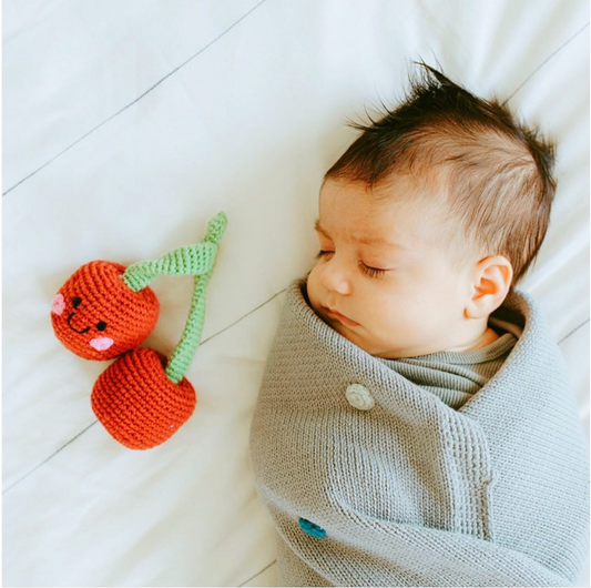 Handmade Organic Baby Blanket (Various Prints) | Pebble