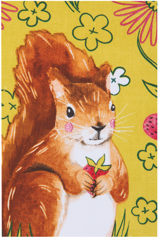 Mr. Squirrel Print Tea Towel | Danica