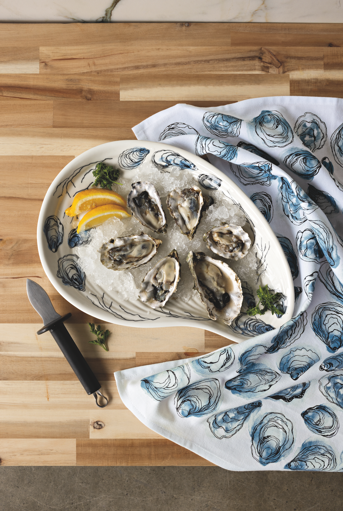 Oyster Print Tea Towel | Danica
