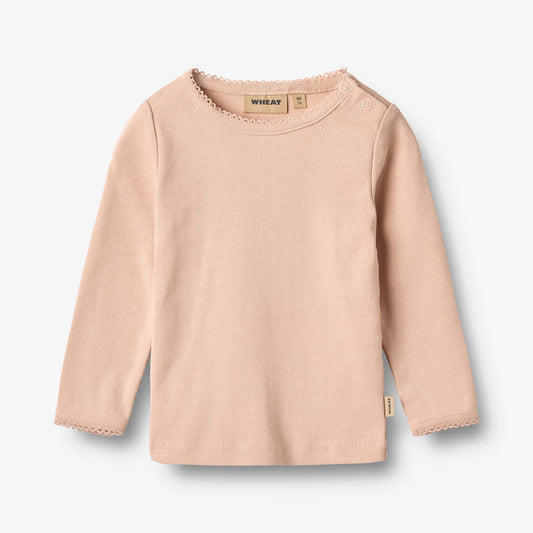 Belis Long Sleeve T-Shirt - Rose Dust | Wheat