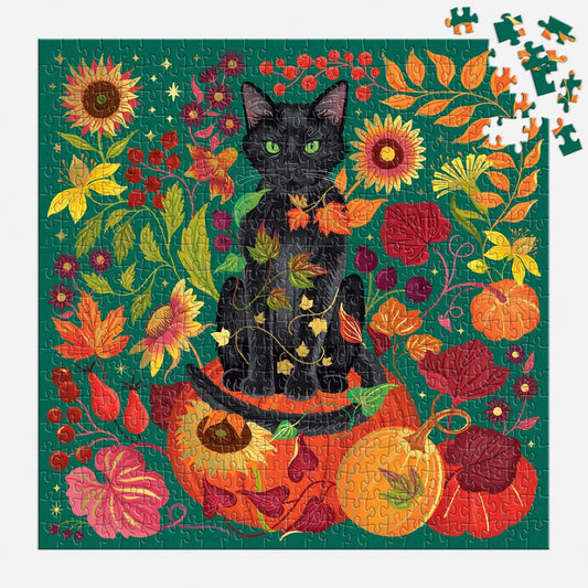 Whiskers of Autumns Foil Puzzle (500 Piece) | Galison