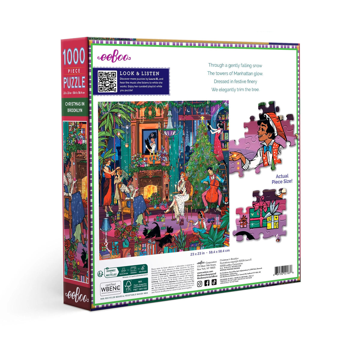 Christmas in Brooklyn Puzzle (1000pc) | Eeboo