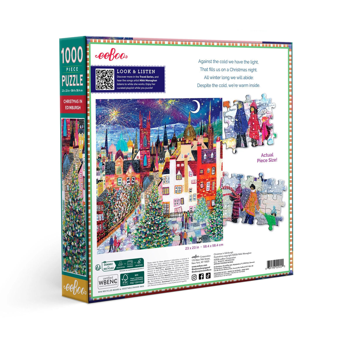 Christmas in Edinburgh Puzzle (1000pc) | Eeboo