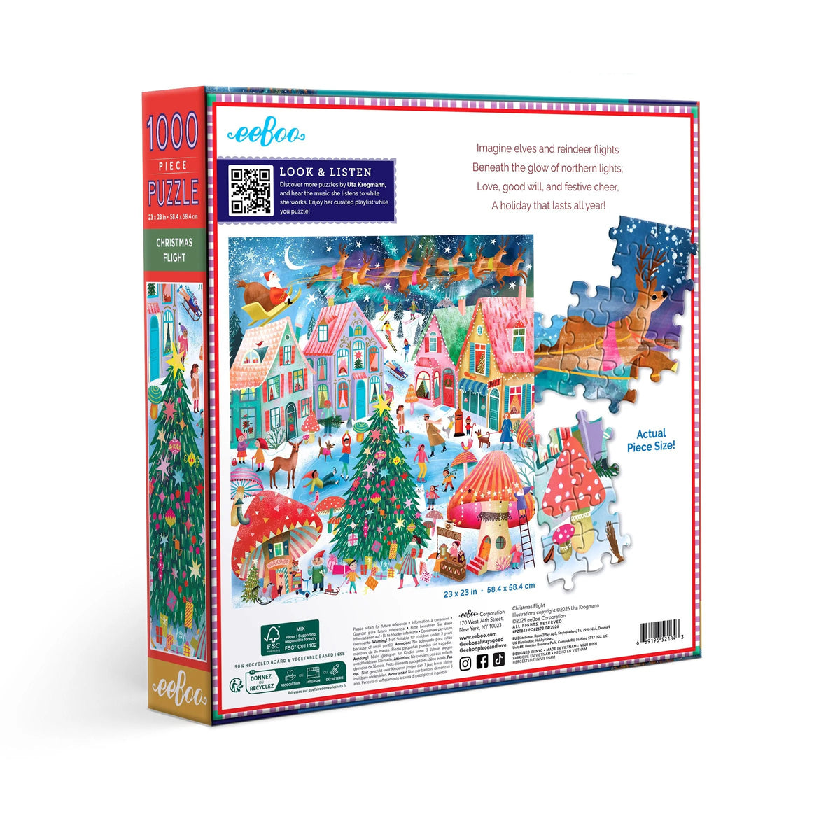 Christmas Flight Puzzle (1000pc) | Eeboo
