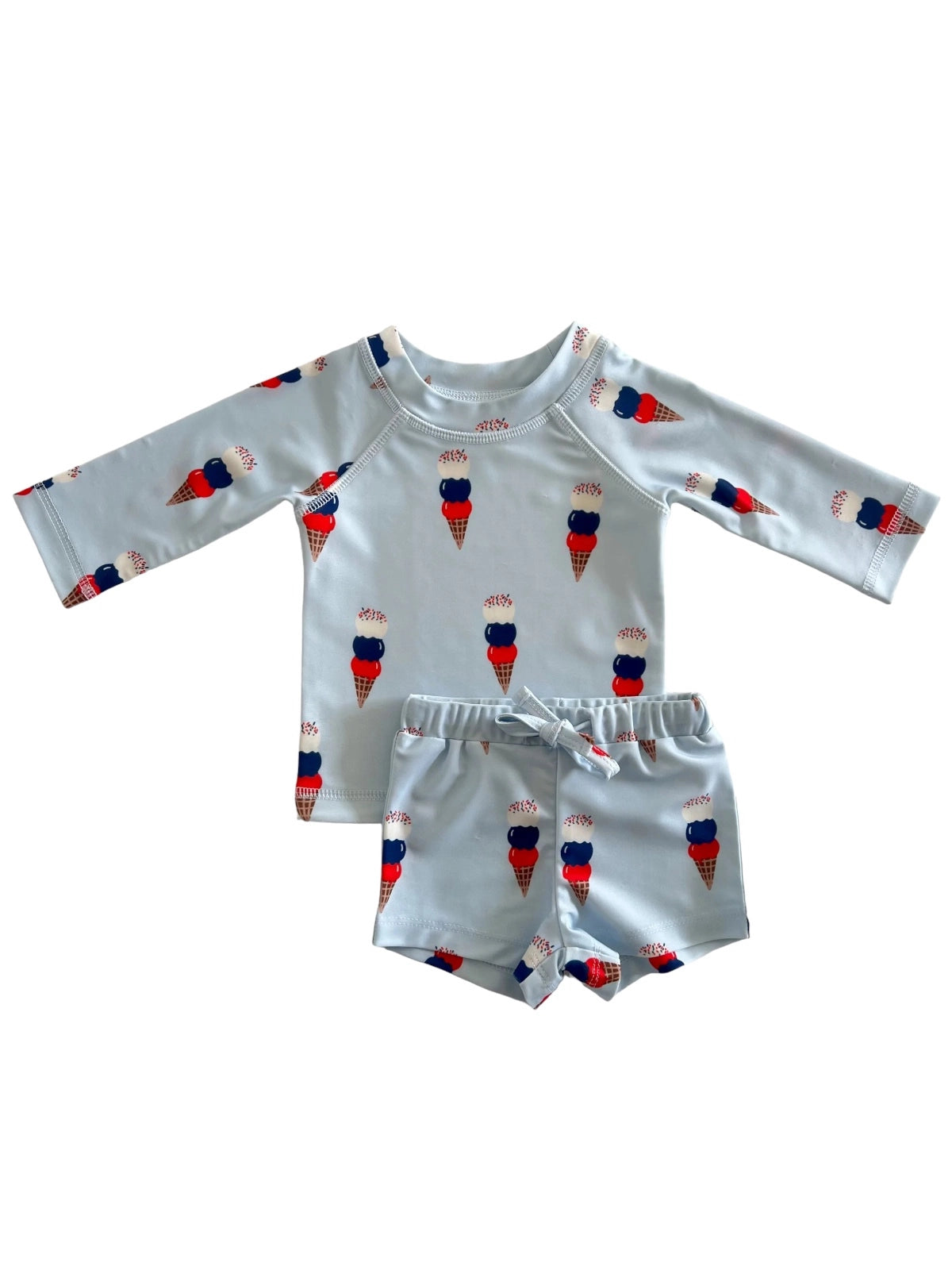 Blue Ice Cream Rashguard Set UPF 50+ | SIIX