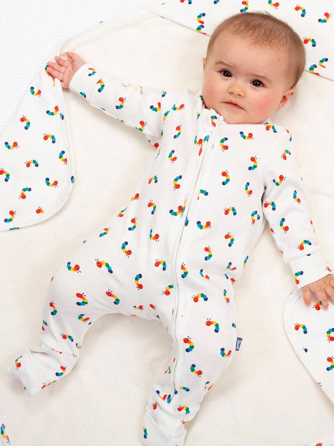 Rainbow Caterpillar Sleepsuit | Kite Clothing UK