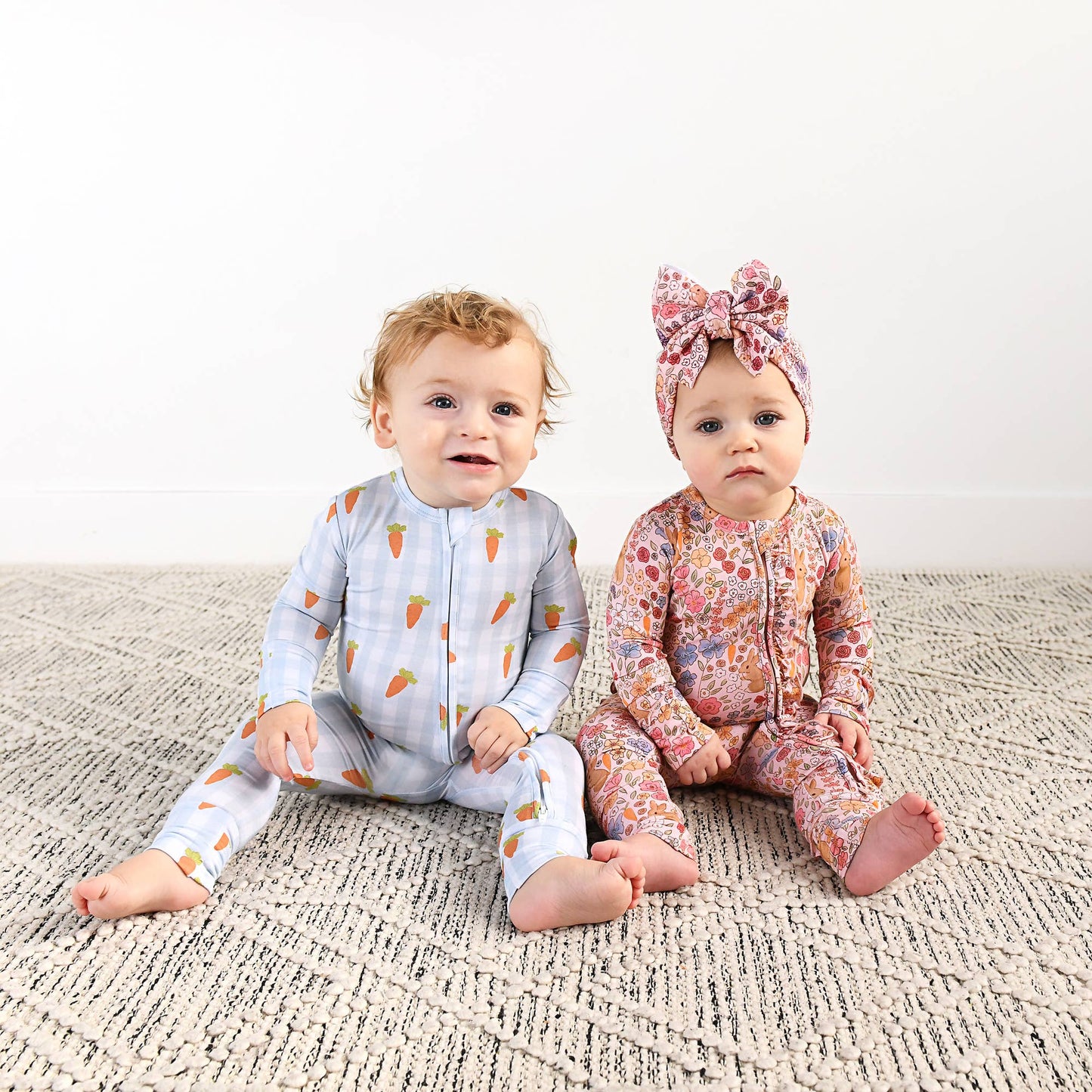 Henry Carrot Gingham Zip Romper | Gigi & Max