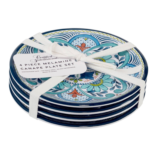 Talavera Melamine Canapé Plate Set | Certified International