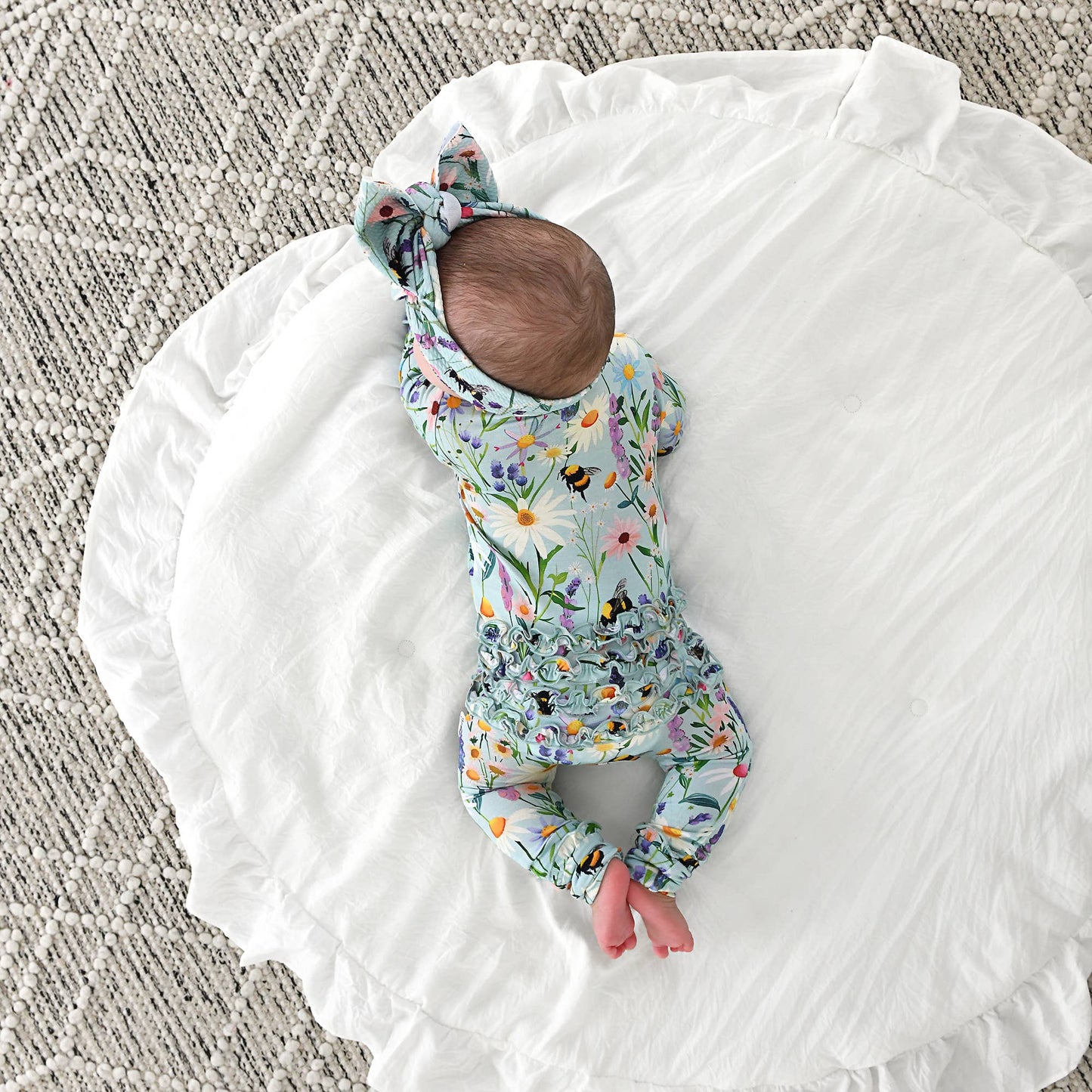 Bumble Ruffle Bamboo Zip Romper | Gigi & Max