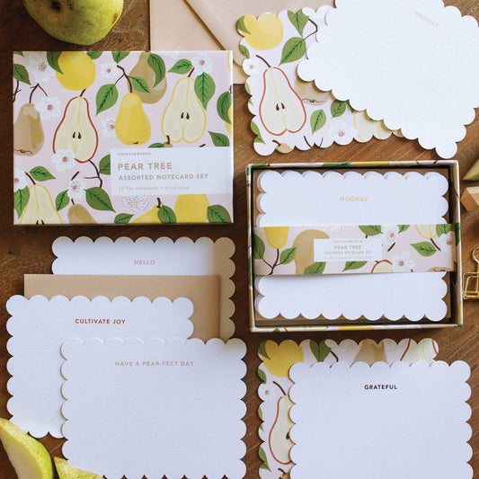 Pear Tree Notecard Set | Paper Farm Press