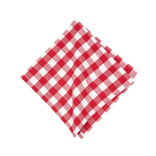 Ashford Red & White Gingham Check Napkin Set/4 | C&F Home