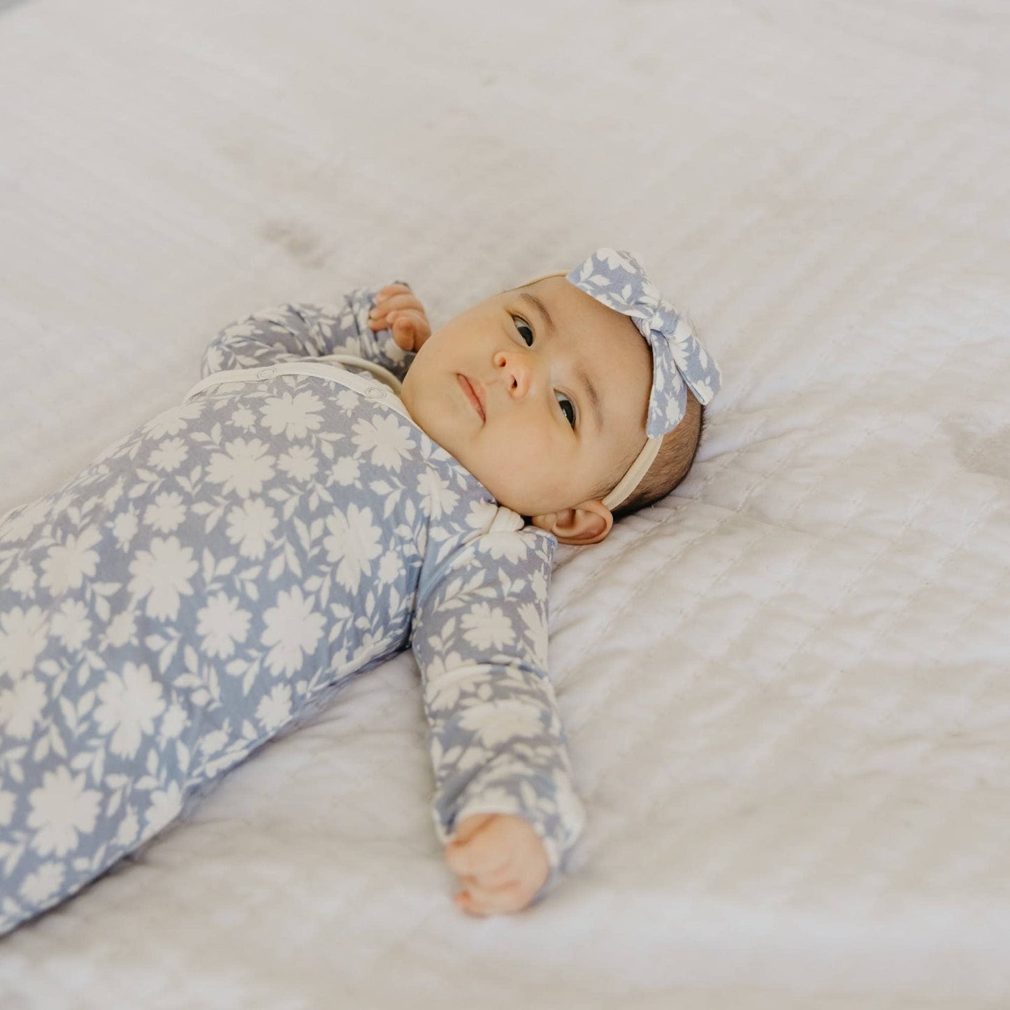 Lacie Newborn Knotted Gown | Copper Pearl