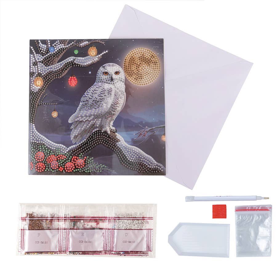 Crystal Art Card Kit: Frosted Moon | Outset Games