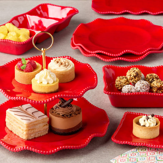 Perlette Red Melamine Cracker Tray | Certified International