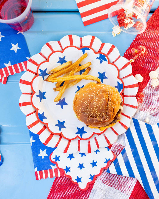 Blue Stars Paper Plate | My Mind's Eye