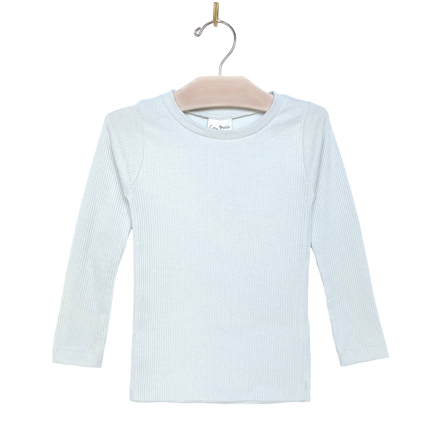 Long Sleeve Ribbed Tee Glacier | City Mouse Studio