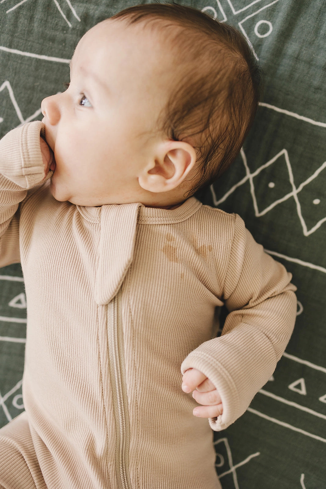 Mushroom Ribbed Footed Romper | Urban Baby