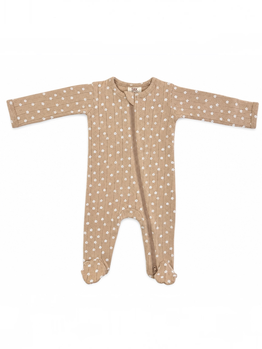 Almond Bloom Pointelle Footie | Siix Collection