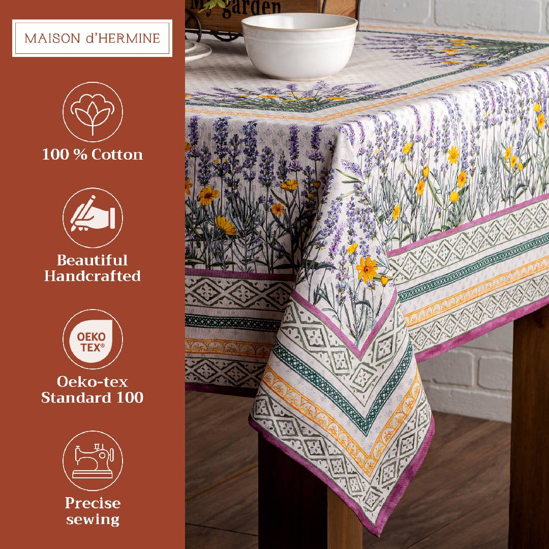 Fanny Lavender Tablecloth (Various Sizes) | Maison d'Hermine