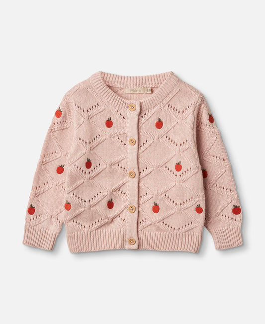 Mela Apple Cardigan - Peach | Fliink Denmark