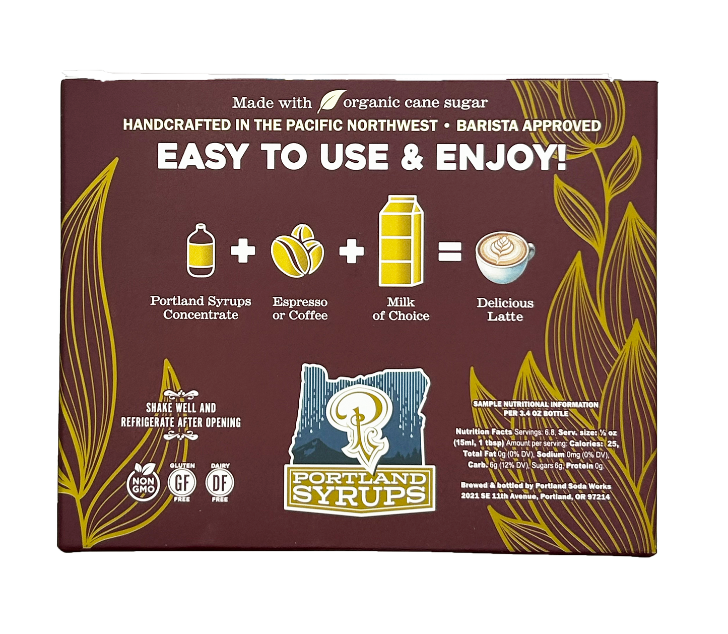 Coffee Syrups Gift Set - Vanilla, Hazelnut, Caramel | Portland Syrups