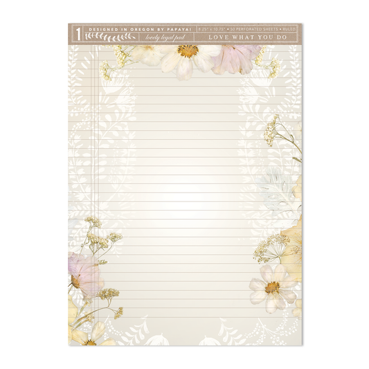 Cosmo Lace Legal Pad | Papaya