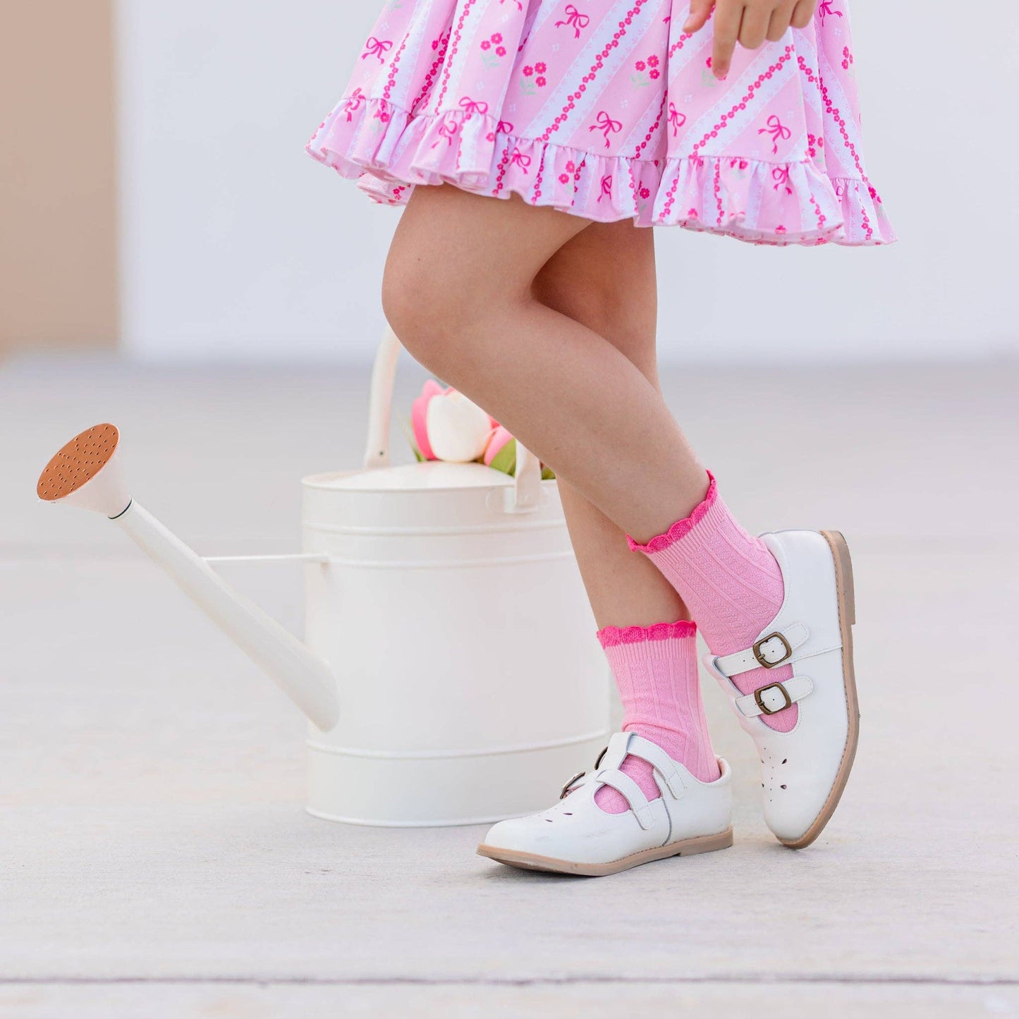 Blossom Frill Midi Socks | Little Stocking Co.