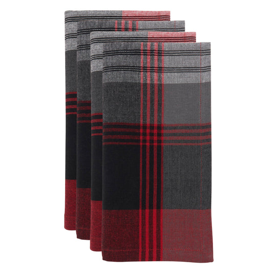 Plaid Cloth Napkin Set/4 | Saro Lifestyle