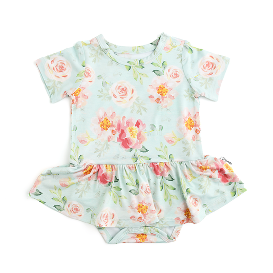 Mae Floral Bamboo Skirted Bodysuit | Gigi & Max