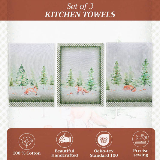 Winter Mornings Towels (Set of 3) | Maison d'Hermine