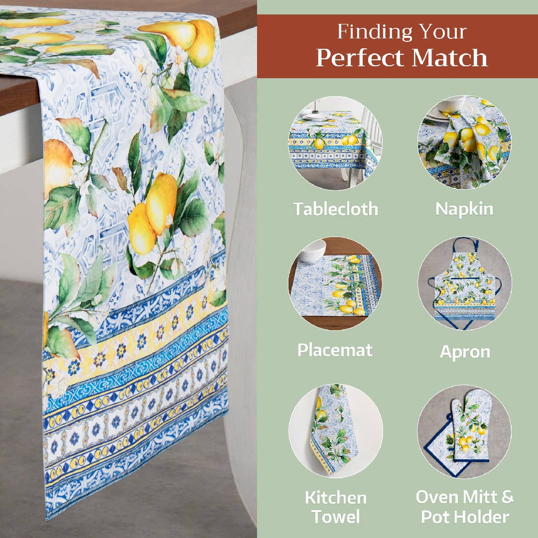 Double Sided Citrus Table Runner | Maison d'Hermine