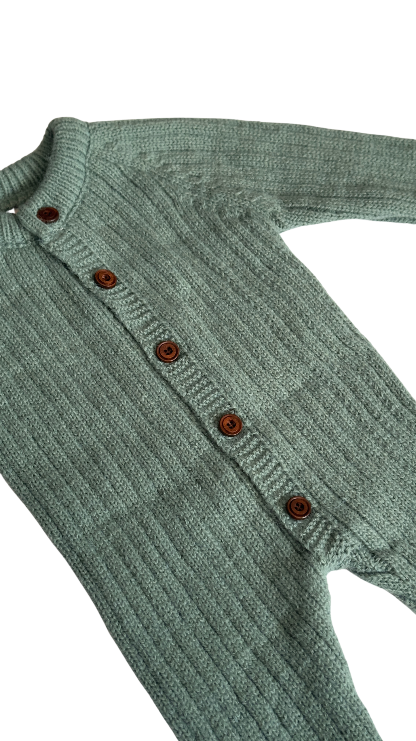 Green Knitted Baby Romper and Beanie Set | Himmelberg Baby