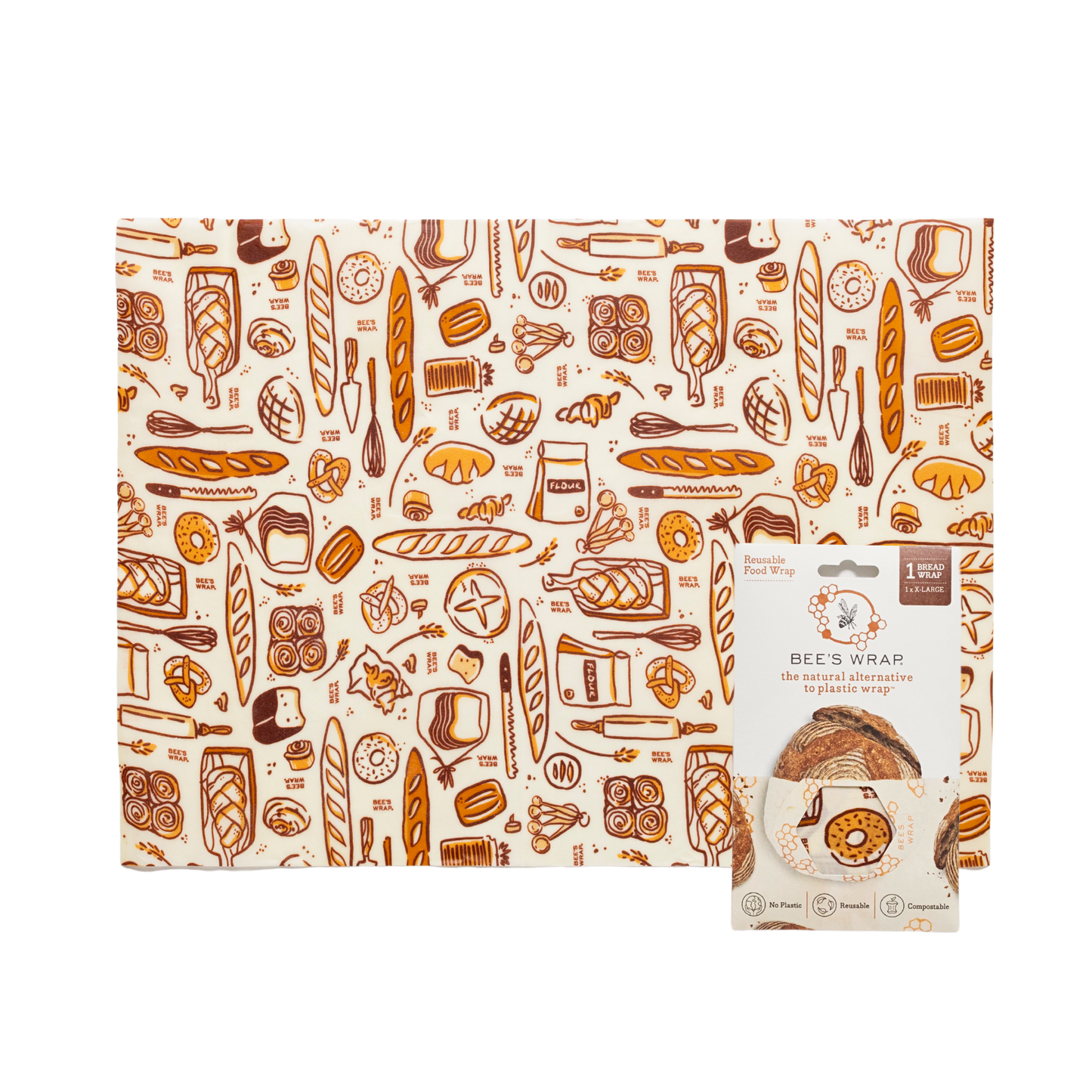 Bakery Lane Print Reusable Bread Wrap | Bee's Wrap