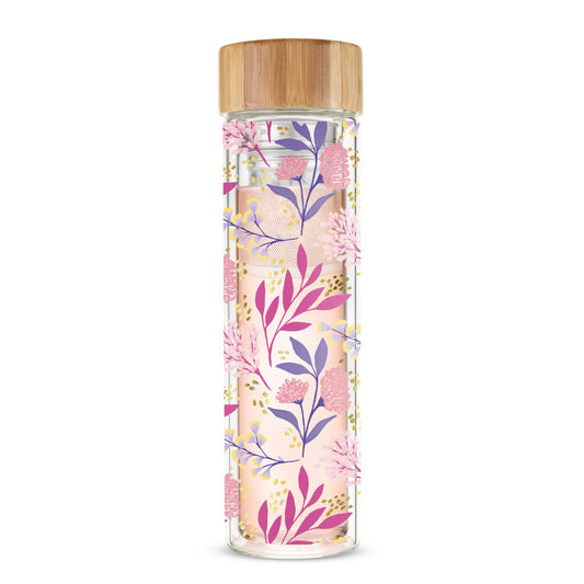 Blair™ Glass Travel Mug with Tea Infuser | Pinky Up