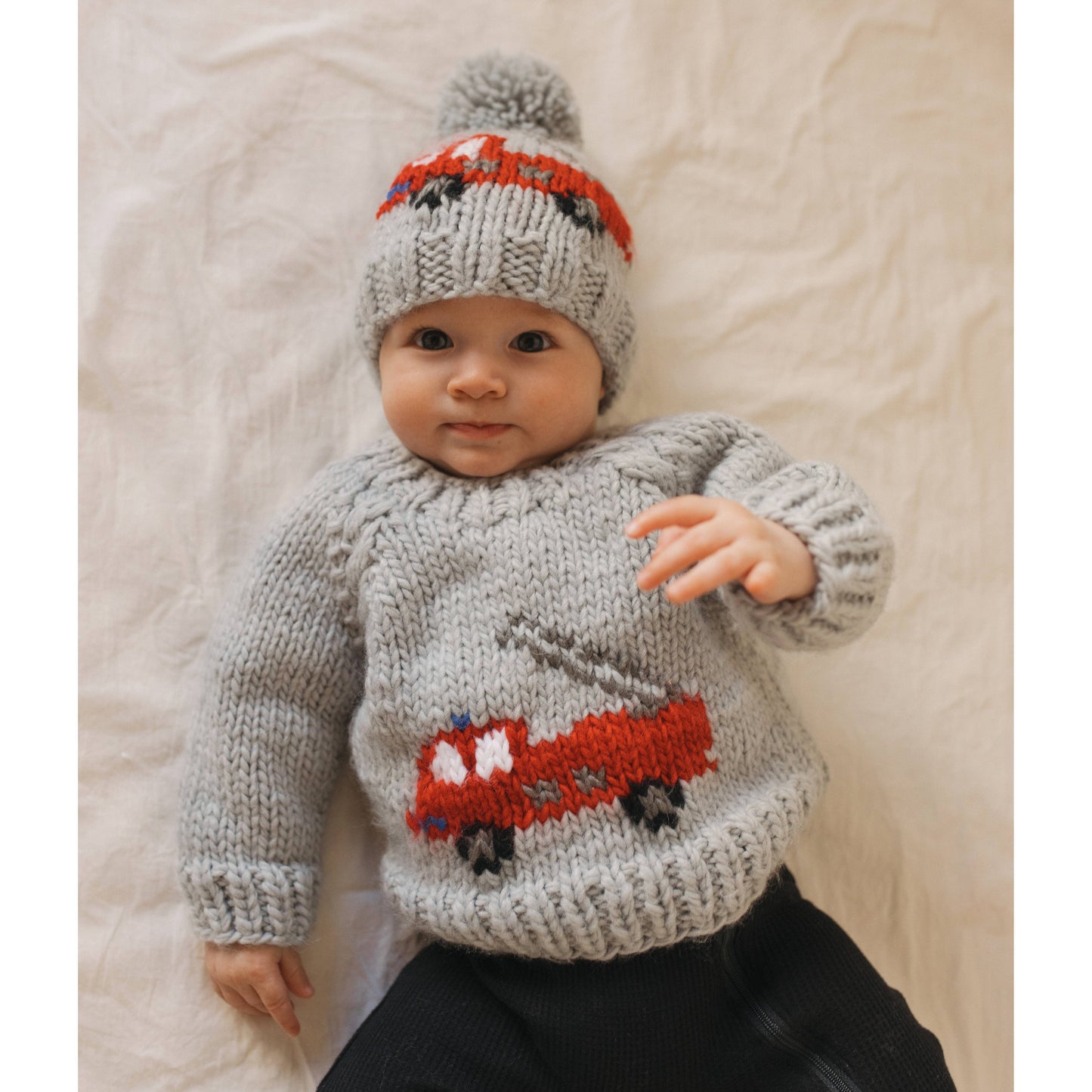 Fire Engine Crew Neck Sweater | Huggalugs