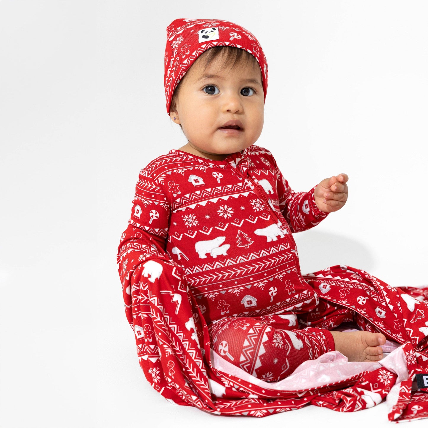 Polar Isle Red Romper | Bellabu Bear