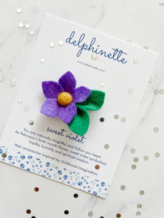 Purple Sweet Violet Hair Tie | Delphinette