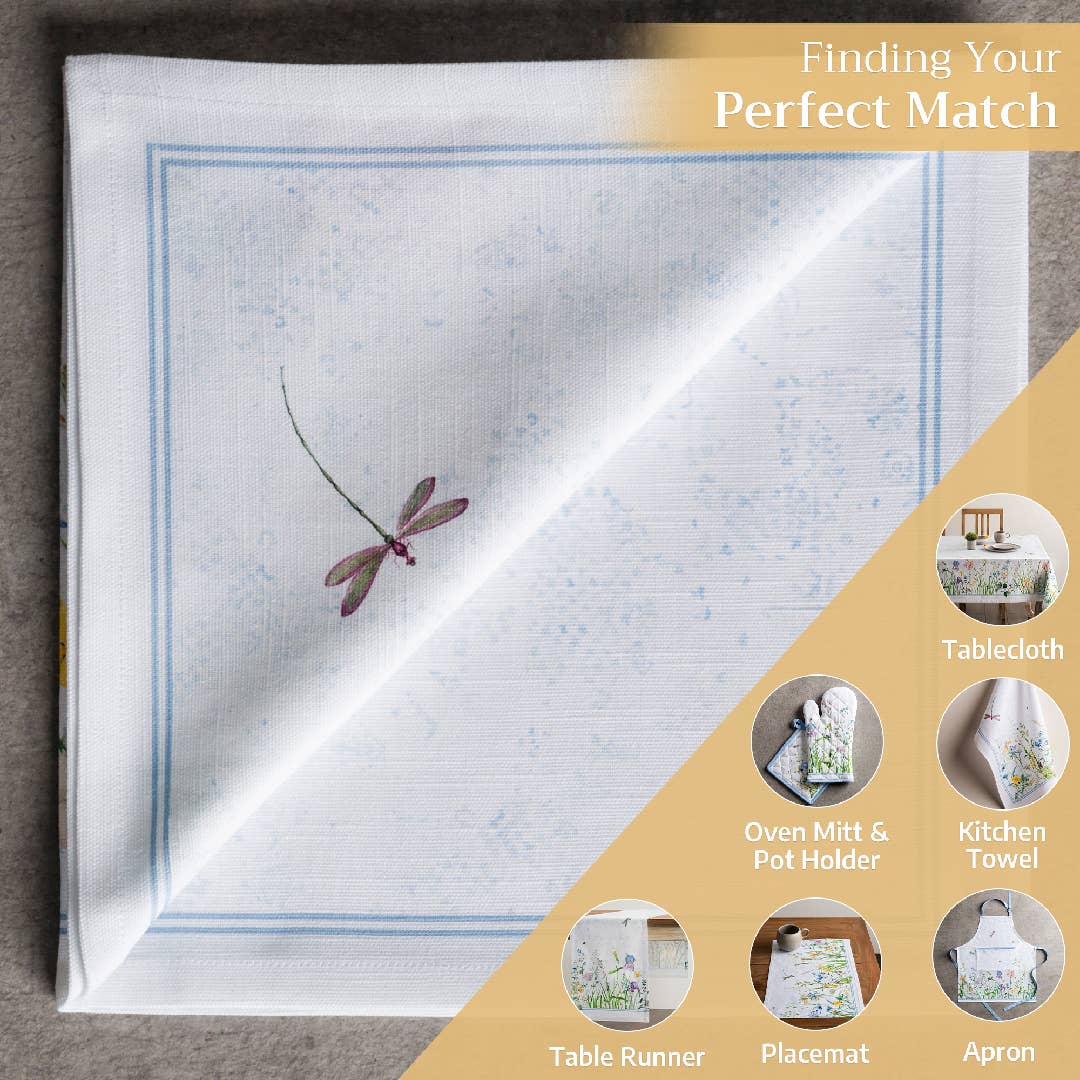 Fleurs De Mai Cloth Napkins - Set Of 4 | Maison d'Hermine